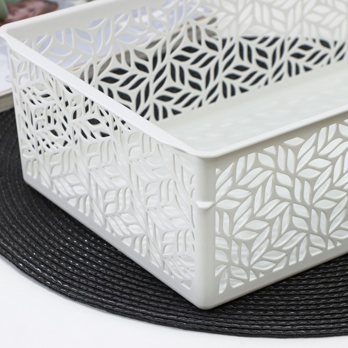 Корзинка для хранения без крышки Linden, 4,3 л, 29×19×9,5 см, цвет светло-серый Корзинка для хранения без крышки Linden, 4,3 л, 29×19×9,5 см, цвет светло-серый