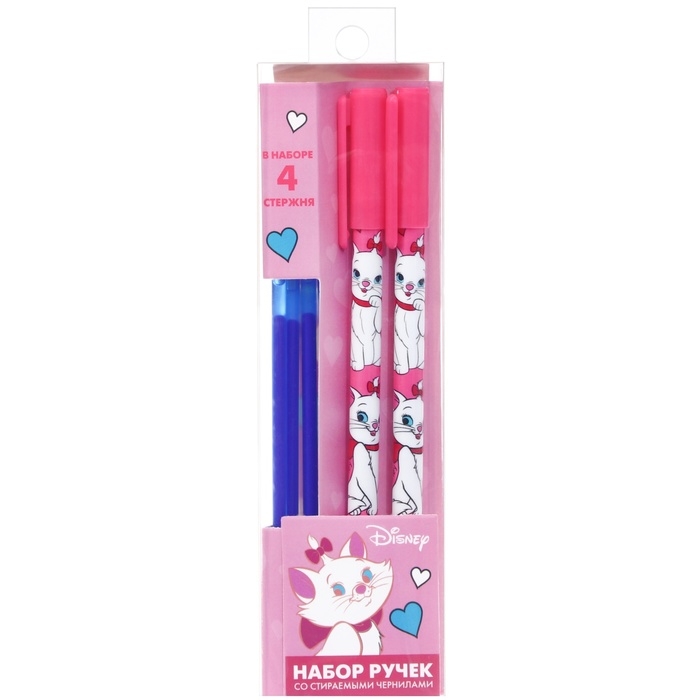 Ручка пиши стирай, 2 штуки, 4 стержня, Коты Аристократы Ручка пиши стирай, 2 штуки, 4 стержня, Коты Аристократы