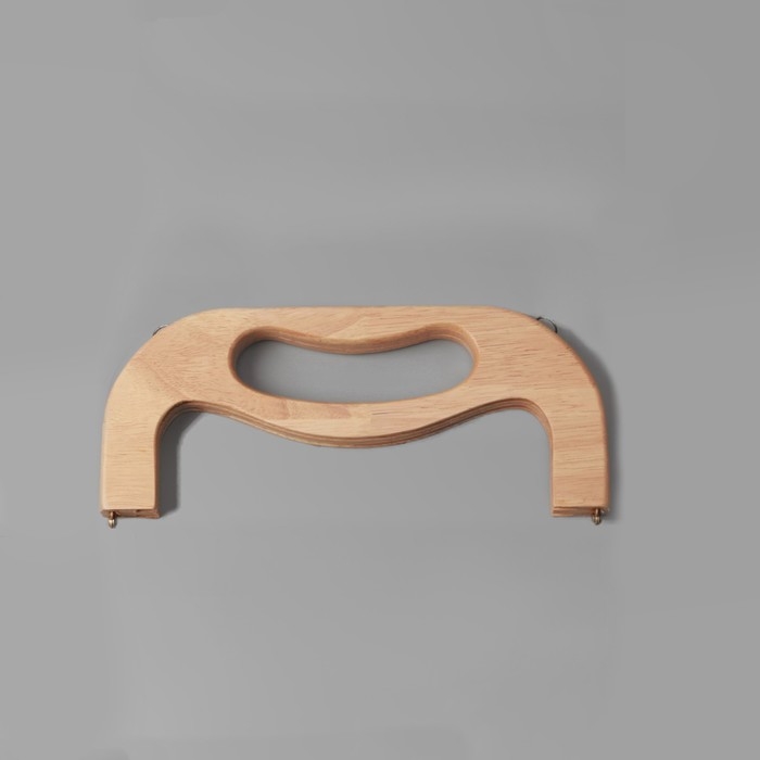 Ручка-фермуар деревянная, на магнитах, с креплением, 27 &times; 12 &times; 2,5 см, цвет бежевый