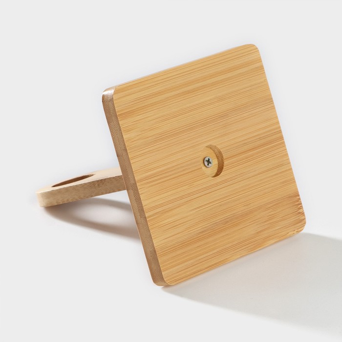 Набор керамический для специй на бамбуковой подставке BellaTenero «Герда», 3 предмета: солонка 120 мл, перечница 120 мл, салфетница, цвет белый Набор керамический для специй на бамбуковой подставке BellaTenero «Герда», 3 предмета: солонка 120 мл, перечница 120 мл, салфетница, цвет белый