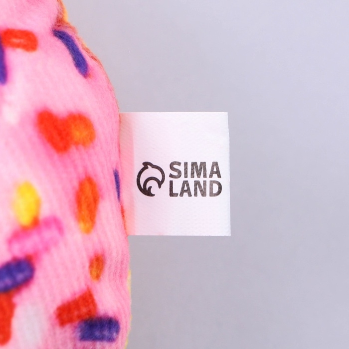 Игрушка для собак с пищалкой &laquo;&lrm;Пончик&raquo;&lrm; из текстиля, 11,5 х 11,5 см