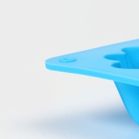 Форма для выпечки Доляна &laquo;Сладости. Круг риб&raquo;, силикон, 25,5&times;17,5&times;3 см, 6 ячеек (d=7 см), цвет синий