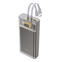 Внешний аккумулятор Hoco J104А, 20000 мАч, 2 Type-C, 1 USB, 1 micro - USB, 3 А,дисплей,серый Внешний аккумулятор Hoco J104А, 20000 мАч, 2 Type-C, 1 USB, 1 micro - USB, 3 А,дисплей,серый