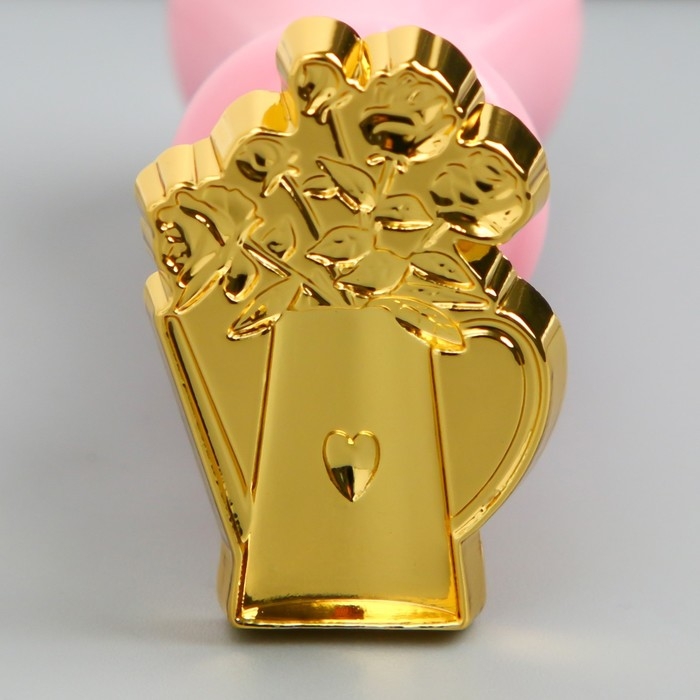 Печать для сургуча с пластиковой ручкой фигурная Печать для сургуча с пластиковой ручкой фигурная "Лейка с цветами" 6,3 см