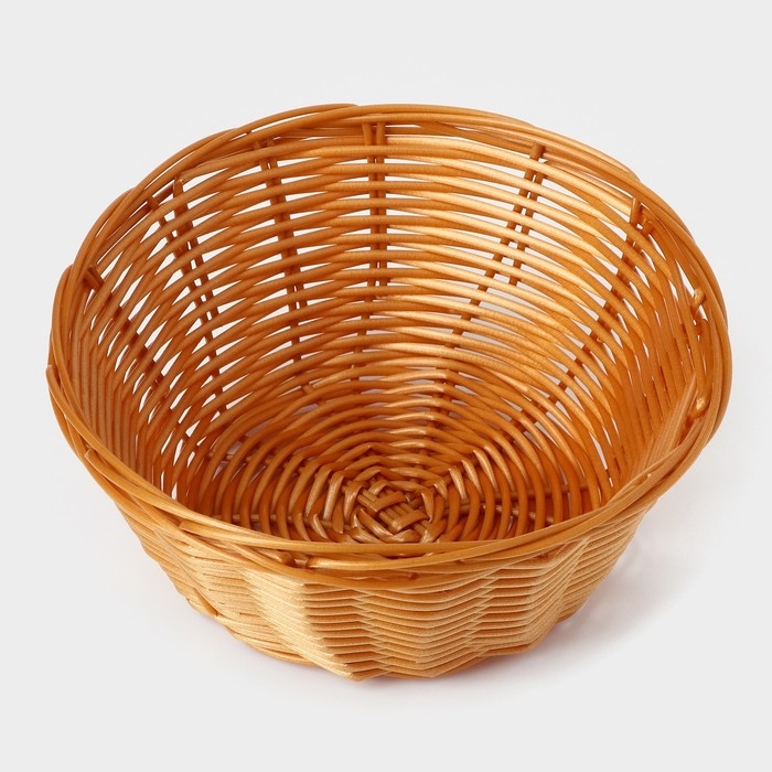 Корзинка для подачи Доляна &laquo;Плетёнка&raquo;, 17&times;7 см, цвет коричневый