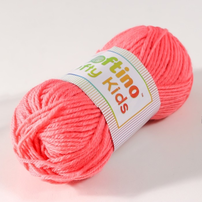 Пряжа 100% акрил "Softy Kids" 90м &plusmn;5м 50 гр цвет 06 лососево-розовый