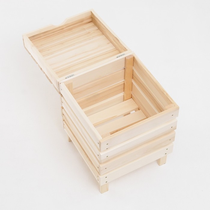 Ящик для белья из дерева Ящик для белья из дерева "Табурет-2", 40×40×52см, "Добропаровъ"