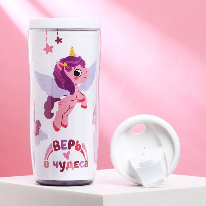 Термостакан со вставкой «Верь в чудеса» 350 мл Термостакан со вставкой «Верь в чудеса» 350 мл