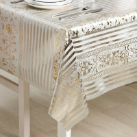 Клеёнка на стол &laquo;Винтаж&raquo;, на тканевой основе, ширина 137 см, рулон 20 метров, цвет золотой