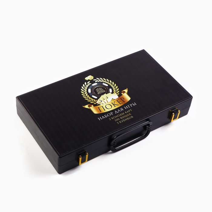 Покер Покер "Время игры", набор для игры (300 фишек, 2 колоды карт, 5 кубиков)