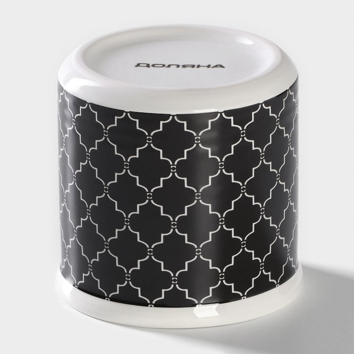 Сахарница с крышкой Доляна &laquo;Марокко&raquo;, 150 мл, цвет чёрный