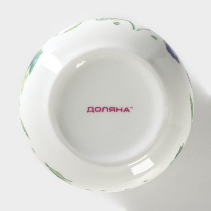 Сахарница фарфоровая с ложкой Доляна &laquo;Зелёный сад&raquo;, 320 мл, 10&times;9 см