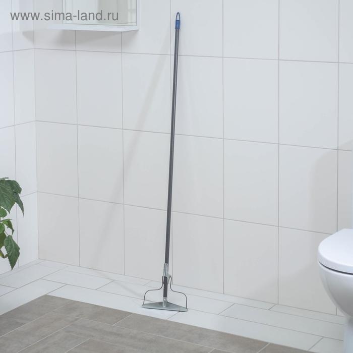 Тряпкодержатель, ручка 120 см, 19&times;2&times;122 см, цвет МИКС