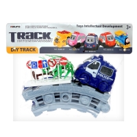 Автотрек «Синяя машинка», работает от батареек, дорожные знаки в комплекте Автотрек «Синяя машинка», работает от батареек, дорожные знаки в комплекте