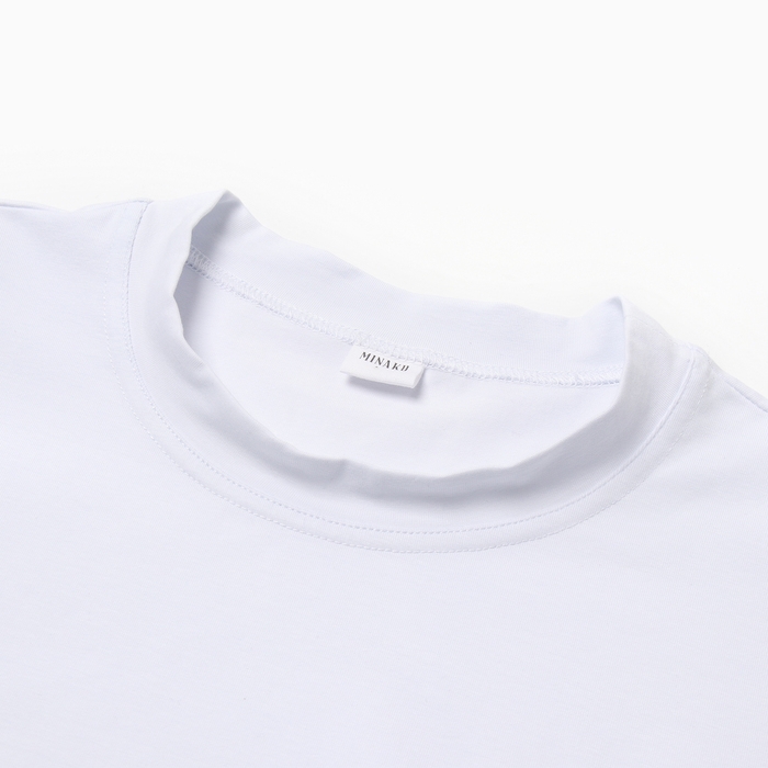 Футболка мужская из органического хлопка MINAKU OVERSIZE FIT: цвет белый, р-р 50