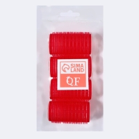 Бигуди &laquo;Липучка&raquo;, d = 3 см, 6 см, 4 шт, цвет МИКС