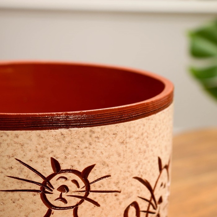 Горшок цветочный "Атлант" котики 5 л