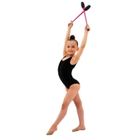 Булавы для художественной гимнастики вставляющиеся Grace Dance, 36 см, цвет розовый/чёрный Булавы для художественной гимнастики вставляющиеся Grace Dance, 36 см, цвет розовый/чёрный