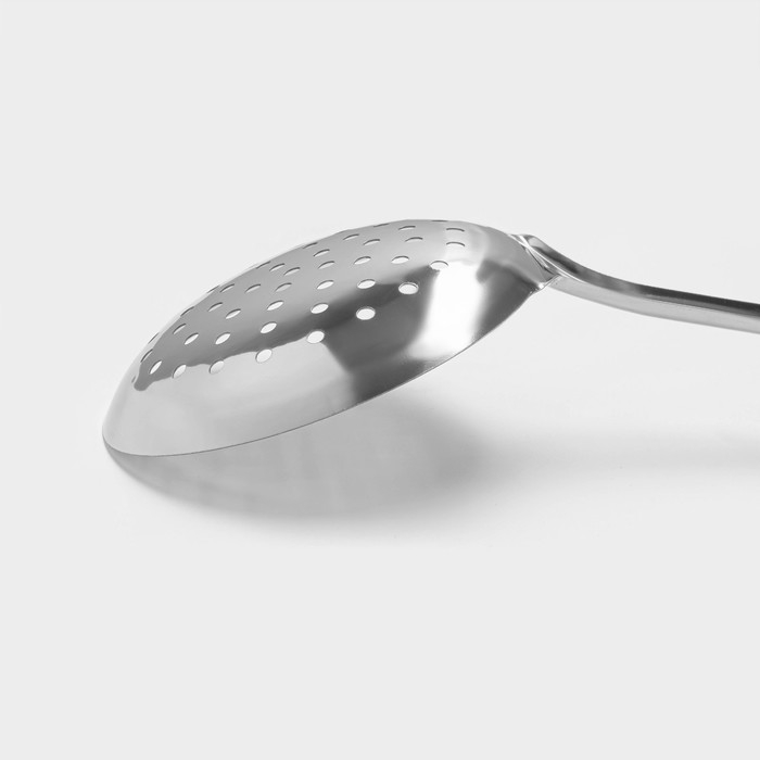 Шумовка из нержавеющей стали Доляна &laquo;Стандарт&raquo;, h=32 см, цвет серебряный