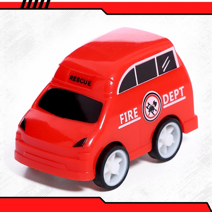 Набор машин &laquo;Пожарная&raquo;, 4 машинки и вертолёт, инерция