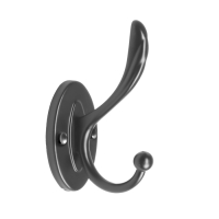 Крючок мебельный CAPPIO LOVE, двухрожковый, черный Крючок мебельный CAPPIO LOVE, двухрожковый, черный