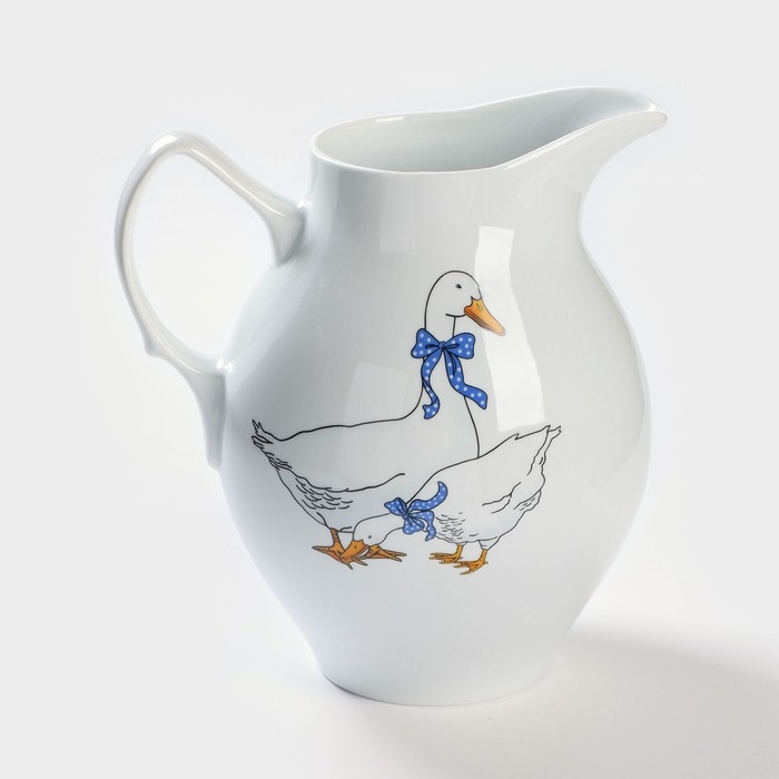 Кувшин фарфоровый &laquo;Гуси&raquo;, 2 л, МИКС