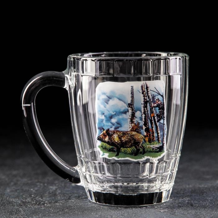 Пивная кружка &laquo;Охота-рыбалка&raquo;, 500 мл, рисунок МИКС