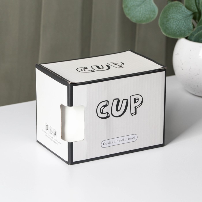 Кружка керамическая с ложкой &laquo;Стильный мишка&raquo;, 320 мл, цвет белый