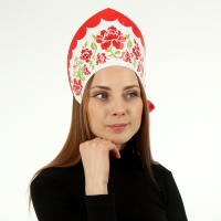 Кокошник &laquo;Розы на белом&raquo;