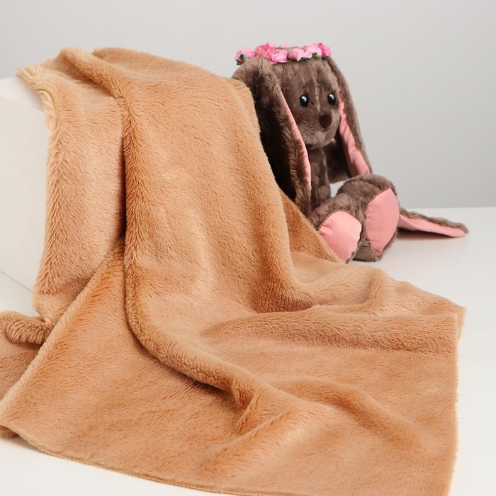 Лоскут для рукоделия, 50 × 50 cм, мех, цвет светло-коричневый Лоскут для рукоделия, 50 × 50 cм, мех, цвет светло-коричневый