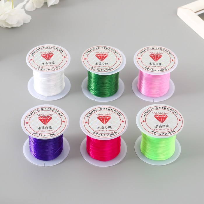 Резинка латексная для бисера 0,8 мм, 10 м, МИКС Резинка латексная для бисера 0,8 мм, 10 м, МИКС