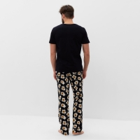 Пижама мужская KAFTAN "Good mo" размер 56, черный Пижама мужская KAFTAN "Good mo" размер 56, черный