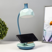 Настольная лампа Эдельс LED 3Вт 3000-6000К USB АКБ лазурный 12,5х12,5х39,5 см RISALUX Настольная лампа Эдельс LED 3Вт 3000-6000К USB АКБ лазурный 12,5х12,5х39,5 см RISALUX