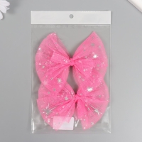 Декор для творчества "Бант из Фатина" розовый, 9 см (набор 2 шт) Декор для творчества "Бант из Фатина" розовый, 9 см (набор 2 шт)