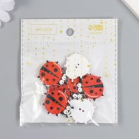 Пуговицы дерево для творчества 2 прокола "Божьи коровки" набор 10 шт 2,7х3 см Пуговицы дерево для творчества 2 прокола "Божьи коровки" набор 10 шт 2,7х3 см