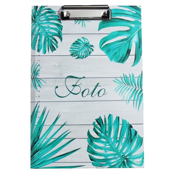 Планшет с прижимом формат А4 картон Планшет с прижимом формат А4 картон "Листья", МИКС