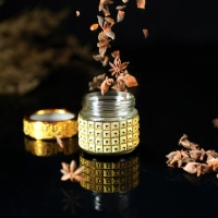 Баночка стеклянная для специй &laquo;Голд&raquo;, 100 мл, 5,7&times;5,5, цвет золотой