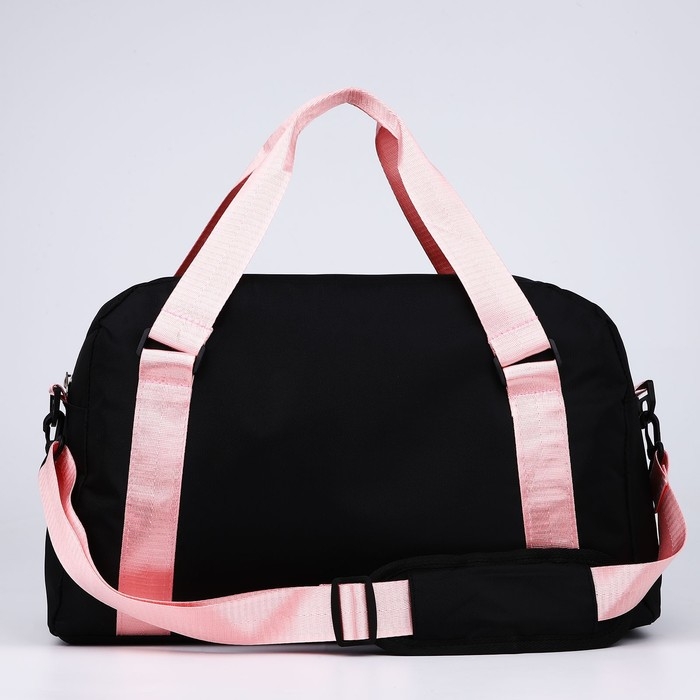 Сумка женская спорт «Классика», 40х25х18 см, отд на молн, дл ремень, чёрный цвет Сумка женская спорт «Классика», 40х25х18 см, отд на молн, дл ремень, чёрный цвет