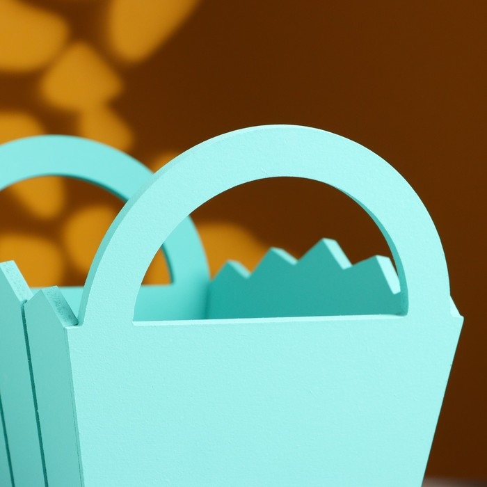 Кашпо деревянное 25&times;16&times;17 см "Мария", ручки боковые, МДФ, Тиффани