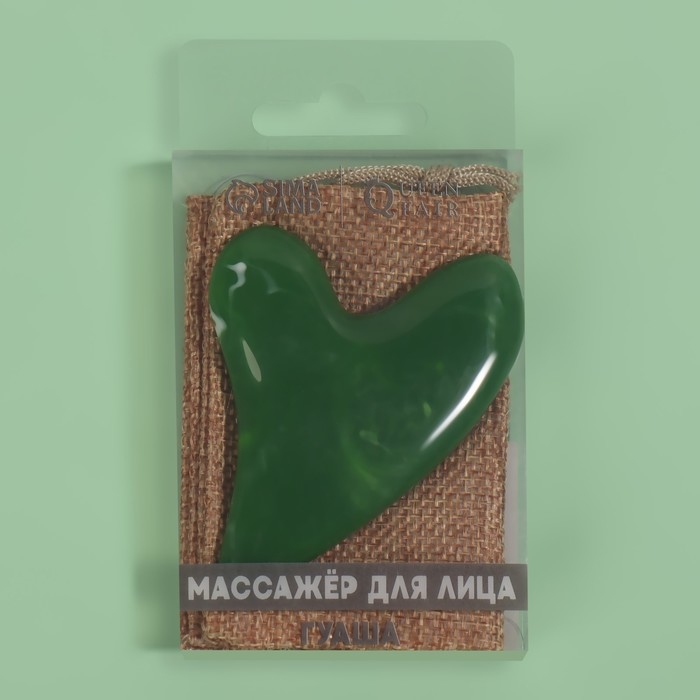 Массажёр Гуаша «Птичка», 5,7 × 8 см, цвет зелёный Массажёр Гуаша «Птичка», 5,7 × 8 см, цвет зелёный