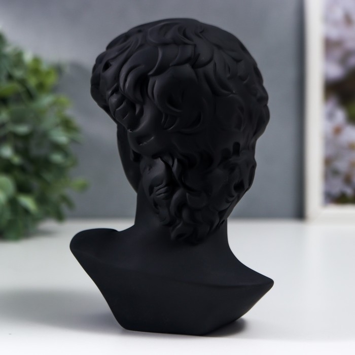 Сувенир полистоун бюст Сувенир полистоун бюст "Давид с золотой полосой на глазах" чёрный 14х10 см