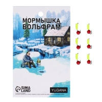 Мормышка Столбик лайм, чёрные полоски + шар красный, вес 0.6 г Мормышка Столбик лайм, чёрные полоски + шар красный, вес 0.6 г