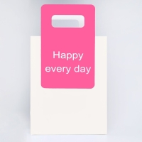 Пакет подарочный с вырубной ручкой 18 х 23 х 9 см , белый