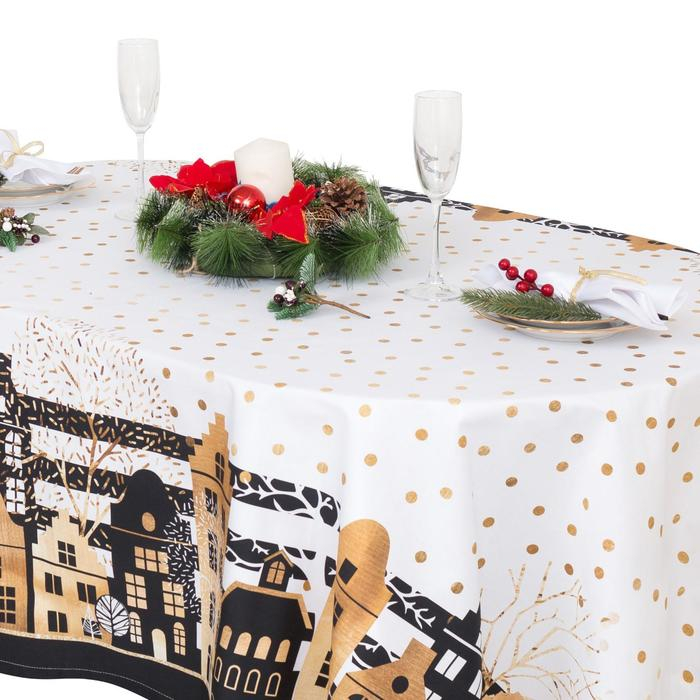 Скатерть &laquo;Этель: Золотой город 220 &times; 147 см с ГМВО, 100 % хлопок, саржа, 190 г/м&sup2;