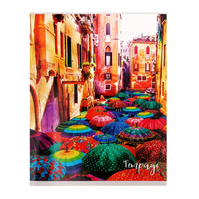 Тетрадь 48 листов в клетку Calligrata Тетрадь 48 листов в клетку Calligrata "Яркие зонты", обложка мелованный картон, УФ-лак, блок офсет, МИКС