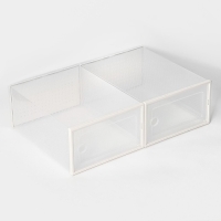 Коробка для хранения обуви с дверцей Доляна Middle size, 24&times;33&times;14 см, 2 шт