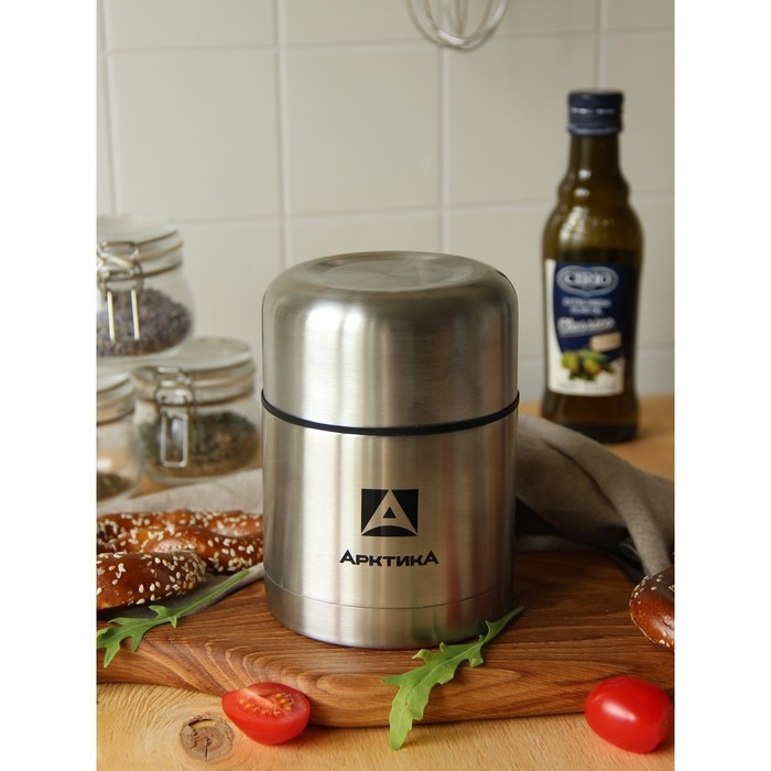 Термос для еды "Арктика", 301, 500 мл, в чехле, с ложкой, сохраняет тепло 8 ч