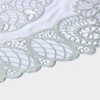 Салфетки сервировочные на стол Доляна &laquo;Листья&raquo;, ажурные, 46&times;30 см, 4 шт, ПВХ, цвет серебряный