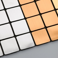 Наклейка интерьерная "Квадраты" серебристо-бронзовая 30х30 см Наклейка интерьерная "Квадраты" серебристо-бронзовая 30х30 см