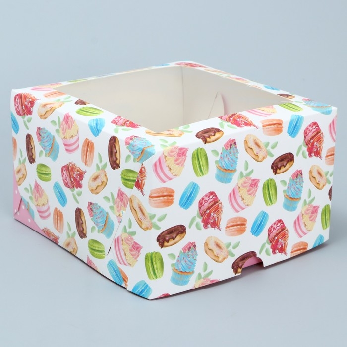 Коробка для капкейка, кондитерская упаковка, 4 ячейки «Сладости», 16 х 16 х 10 см Коробка для капкейка, кондитерская упаковка, 4 ячейки «Сладости», 16 х 16 х 10 см